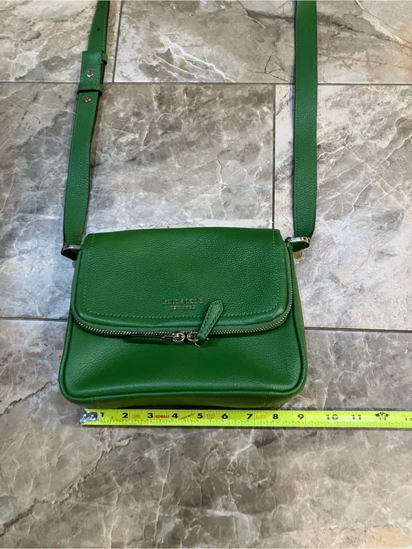 Kate Spade New York Run Around Green Pebbled Leather Crossbody Bag - Image 3