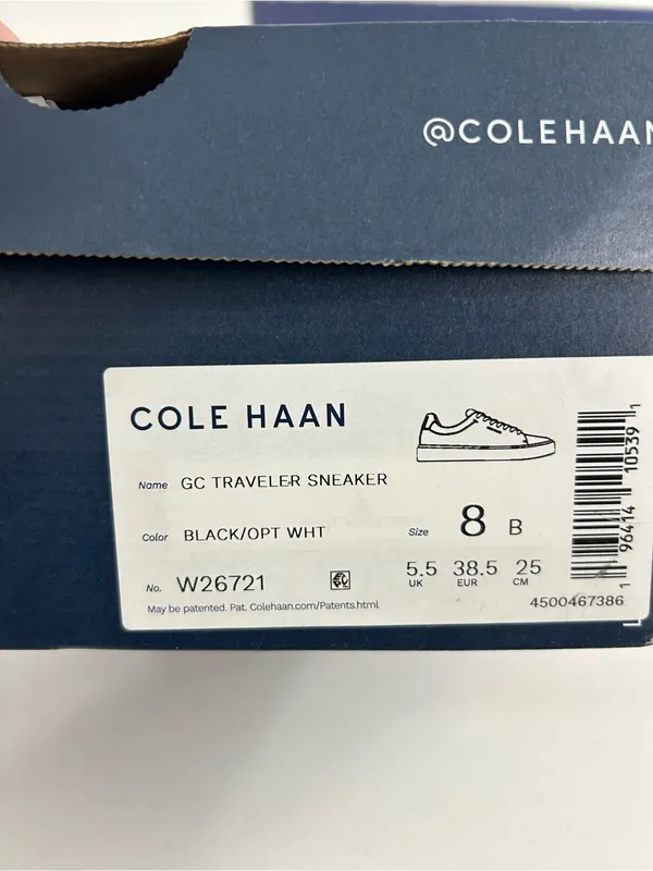 Cole Haan Womens Grand Court Traveller Court Sneakers Black Size 8 NEW - Image 7