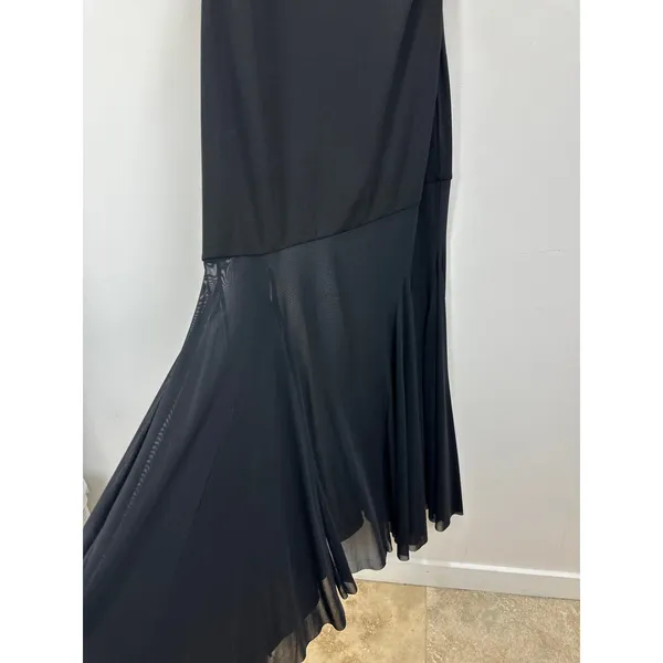 Lulus Elaris Black Mixed Media Strapless Maxi Dress Formal Evening Minimalist XL - Image 8
