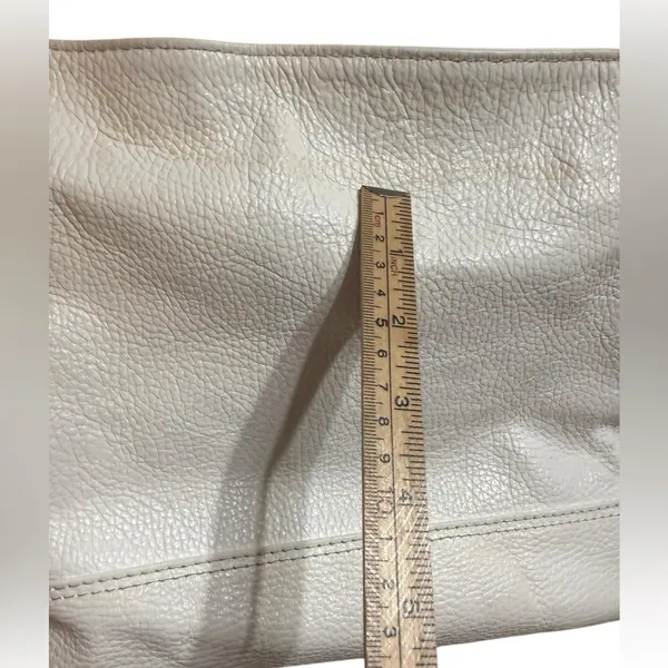 I Medici Firenze Italian White & Brown Genuine 100% Pebbled Leather‎ Handbag - Image 9