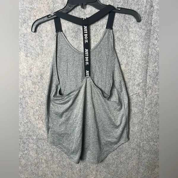 Nike Dri Fir Women's Small lightweight athletic Heather Gray Tank Top‎ - Image 2