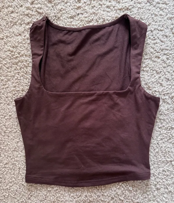 Brown Square Neck Top Amazon Tank - Image 3