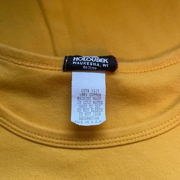 Harley Davidson Tee 2005 Texas Graphic 100% Cotton Mustard Yellow - Image 11
