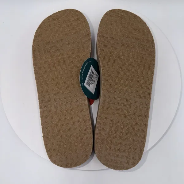 NWOB Tidewater Harbor Hot Coral Flip Flops Arch Support Comfort Sandals Size 9 - Image 6