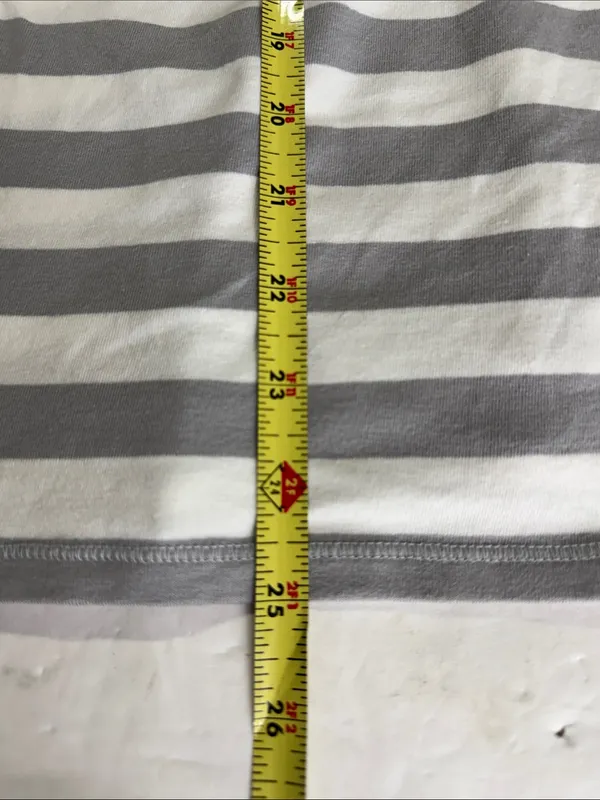 Hollister White Gray Striped mesh fitted Women’s Top rockabilly punk L going out - Image 13