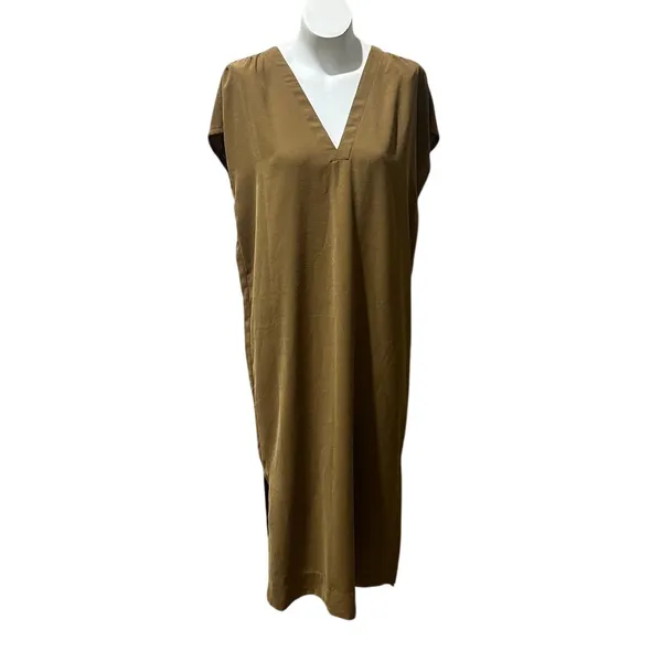 Prologue Women's Sleeveless Brown Maxi Dress Size L V-Neck Long - Image 6