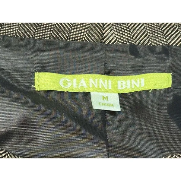 Gianni Bini Herringbone Wool Blend Cropped Jacket - Size M - Image 9
