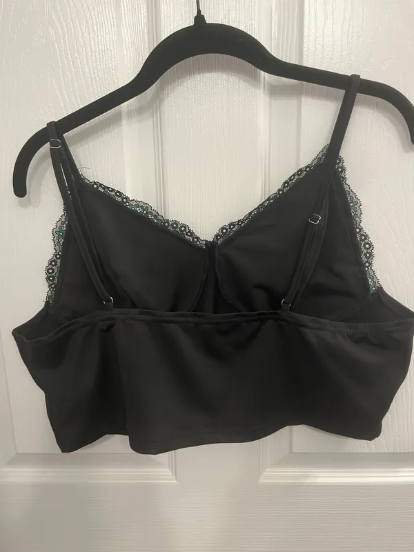 NWOT SHEIN Curve Size 2XL Black & Green Bralette - Image 2