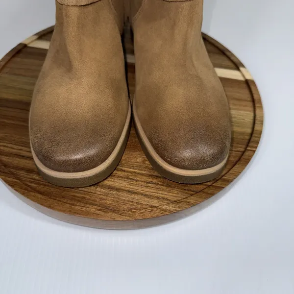 UGG Josefene Ankle Boot Chestnut Brown/Tan Size 7 Genuine Leather Suede Zip - Image 6