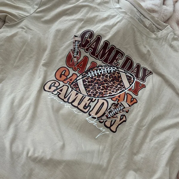 Game Day Tan T-Shirt for football - Image 4