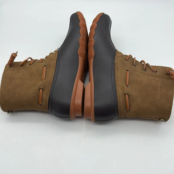 SEVEN7 HOLLIS Duck Boots. Light and dark brown Rain/Winter Boots. - Image 11