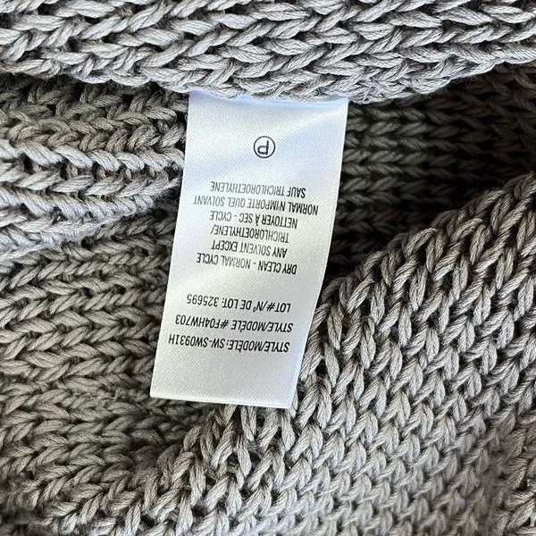 Helmut Lang Gray Plov Open Knit Fine Cord Pullover Sweater Small - Image 7
