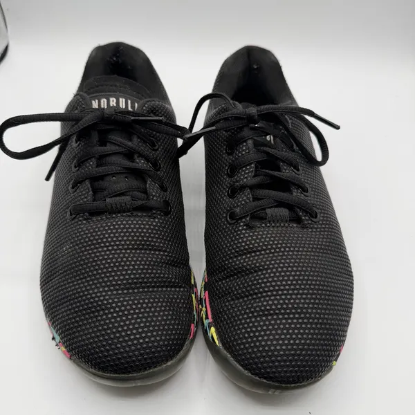 NOBULL Mesh Trainer Shoes Womens 8 Mens 6.5 Black Neon CrossFit Gym Sneaker - Image 2