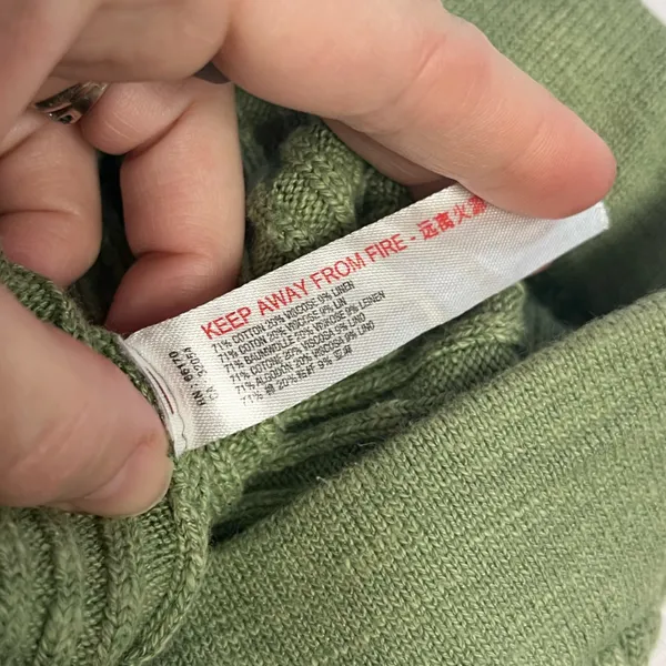 Free People Beach Green Knit pull on short size small - Image 6