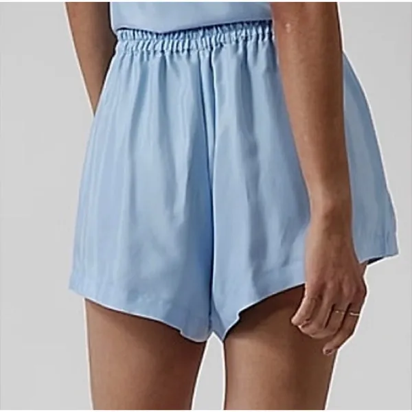 Athleta Calm Cool Short Light Blue Silky‎ Lounge Pajama Shorts 988503 XXS - Image 2