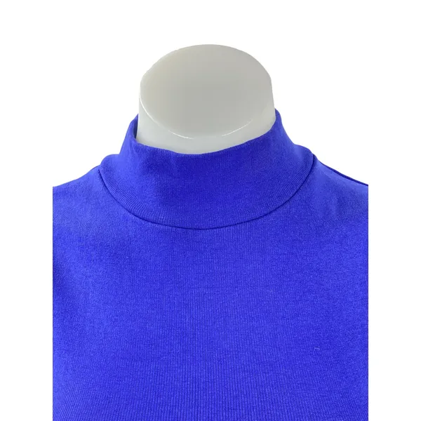 Zara Women's Royal Blue Turtleneck Sleeveless Slim Fit Crop Vest Tank Top Size S - Image 2