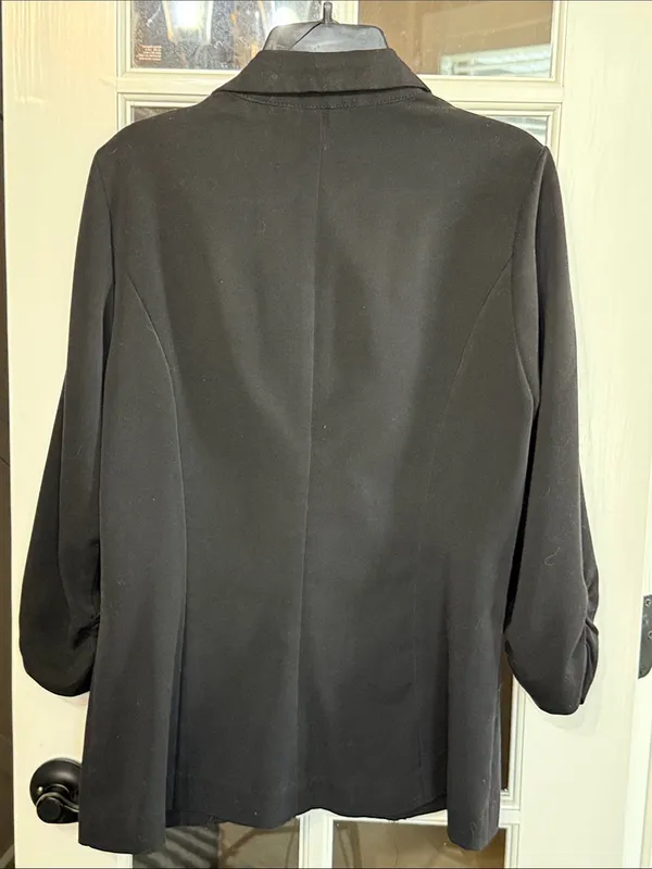 MAURICES Black Stretch Blazer Size L Classic / Capsule Wardrobe / Minimalist - Image 6