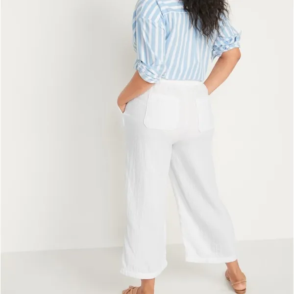 Old navy New High-Waisted Textured Soft‎ Pants - Image 3