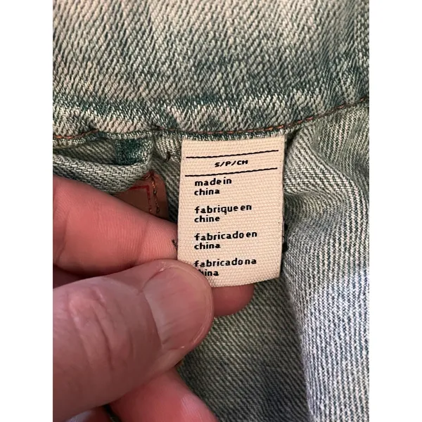 Levi's Denim Jacket Womens Small Blue Light Wash Trucker Button Front Stretch - Image 8