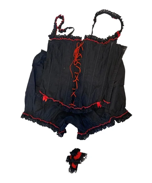 Shirley Dance Hall Hussy Black and Red Halloween Costume Size M/L - Image 2