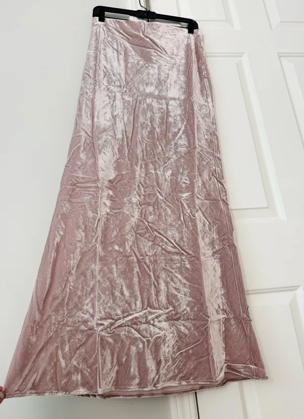 Anthropologie The Tilda Maxi Slip Skirt: Velvet Edition, Size S - Image 10