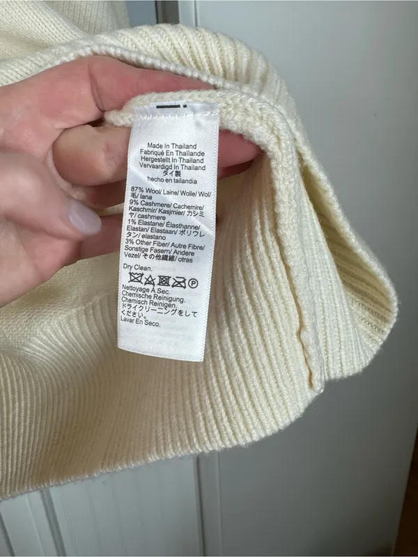 Madewell SoftWool Boxy Crewneck Sweater size Small NT602 heather cloud - Image 6