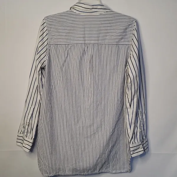 Madewell Ex Boyfriend Classic Alyssa Stripe button down collared shirt sz Med - Image 7