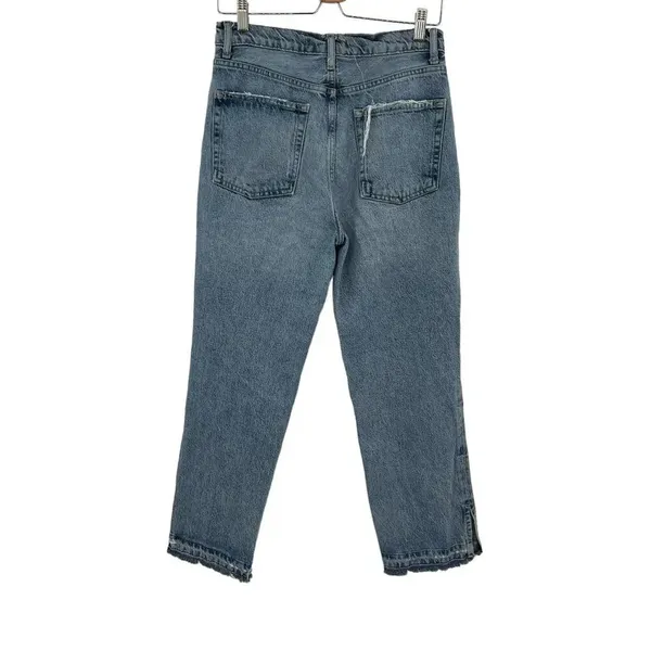 Free‎ People Lita Light Wash Distressed High-Waisted Slim Leg Jeans Size 28 - Image 9
