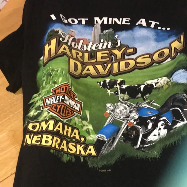 Harley Davidson graphic tee Nebraska black M - Image 8