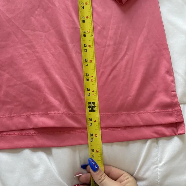 Peter Millar Pullover T Shirt Long Sleeve Womens Medium Pink Activewear Golf - Image 4