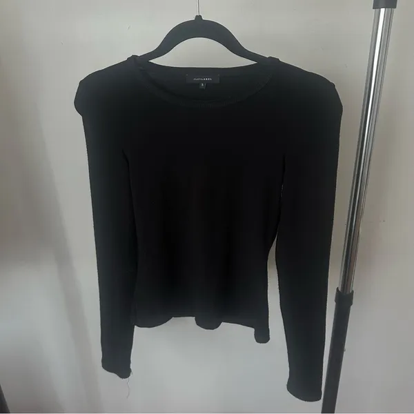 JLUXLABEL Black Essential Long Sleeve Tee - Image 3