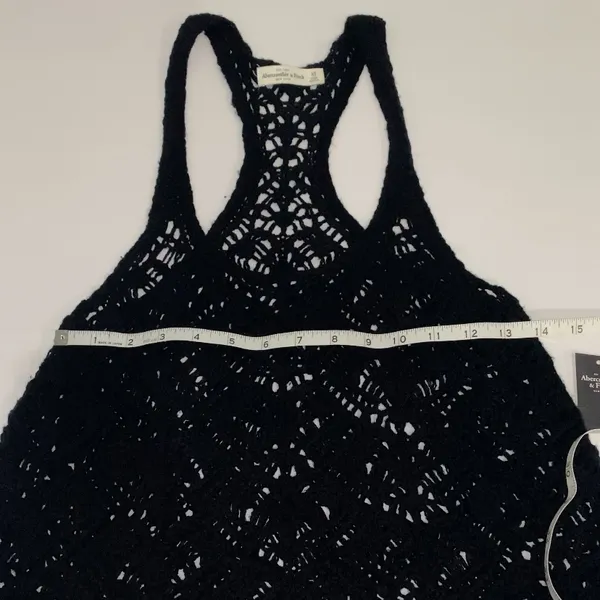 Abercrombie Black Crochet Cover-Up Tank Top Size XS - Image 5