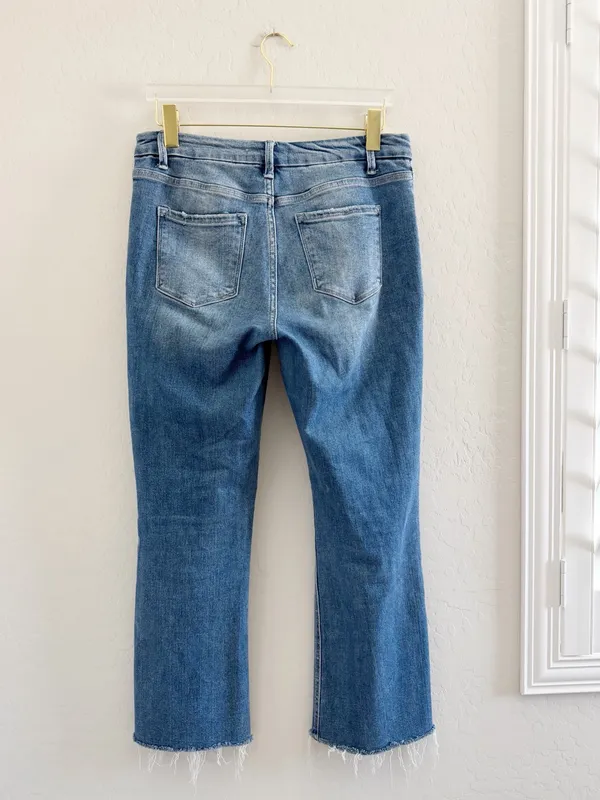 Vervet "Pleasantly" Kick Flare Jean High-Rise Relaxed Fit Ankle Length Size 30 - Image 7
