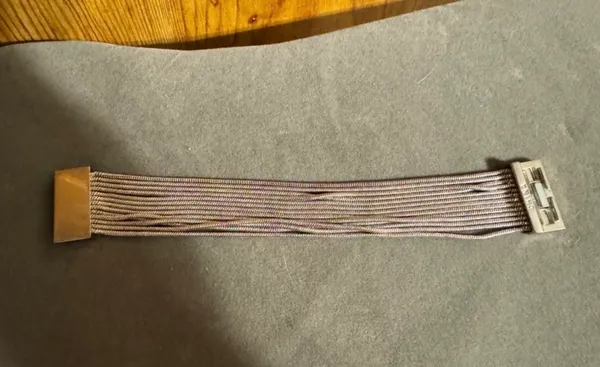 Multi strand, silver tone, magnetic closure bracelet - Image 3