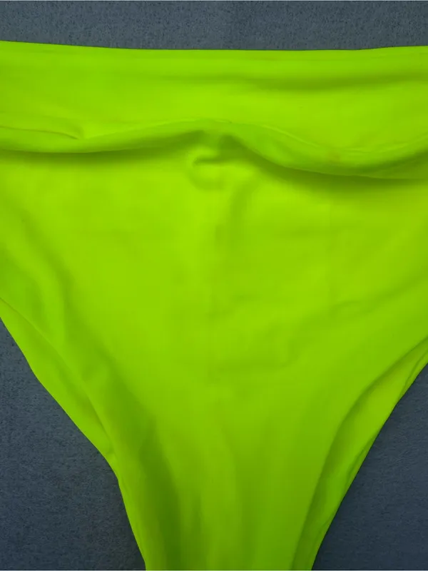 Women's NEW Neon Two Piece High Waisted Thong Bikini Size Medium #260137 - Image 6