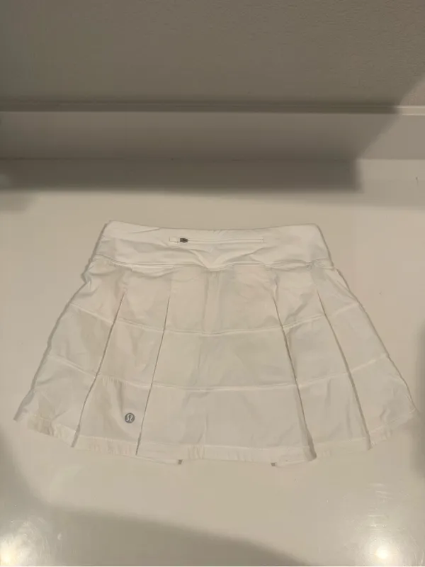 LULULEMON Pace Rival Tennis Skirt White Tall *4-way Stretch 15" Size 4 - Image 7