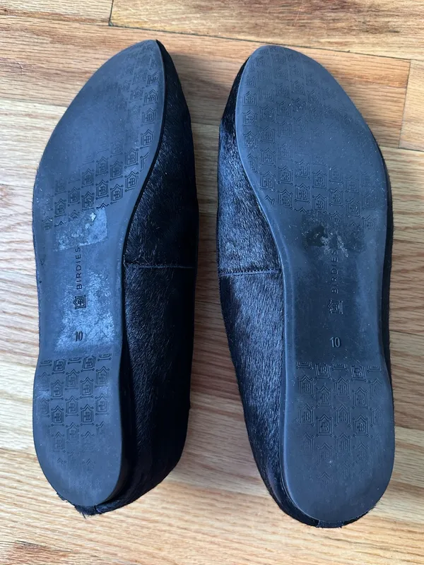Birdies Women’s Black Haircalf Slip-On Flats Loafers Size 10 - Image 12