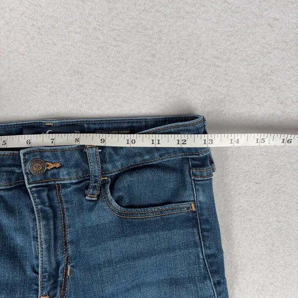Hollister High Rise Super Skinny Jeans Women’s 27/32 5L Blue Distressed Stretch - Image 5