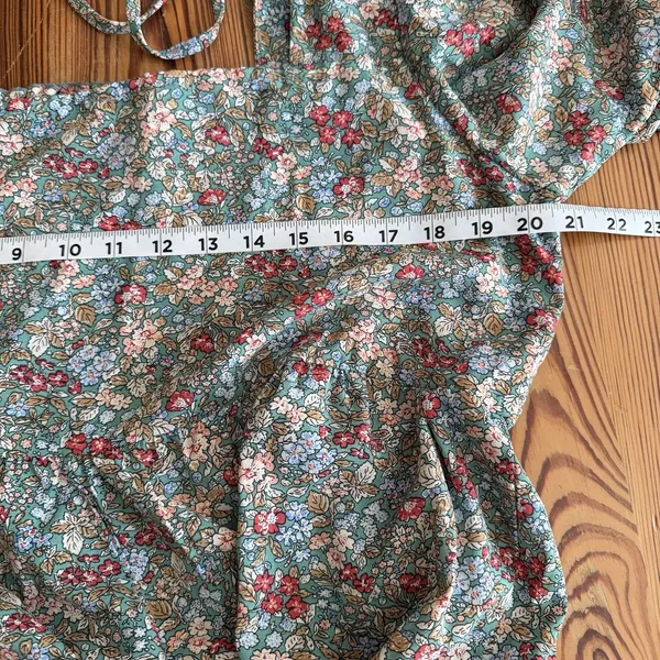 Umgee Maxi‎ Dress 2XL Floral Smocked Maternity Shoot Baby Shower Ruffle Feminine - Image 4