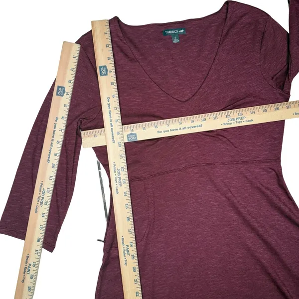 Toad & Co‎ Small Dress Tencel Organic Cotton 3/4 Sleeve Athletic Stretch Pockets - Image 9