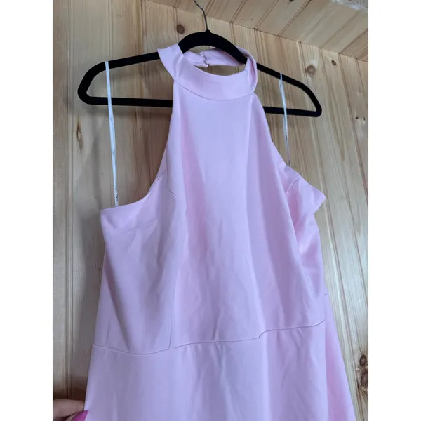 NWT Lulus Majestic Perfection Light Pink Ruffled Halter Maxi Dress Bride Size 2X - Image 7
