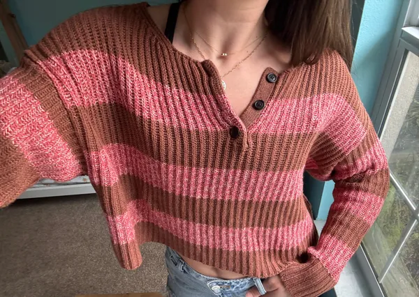 American Eagle striped cropped sweater - Image 2