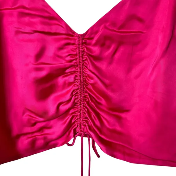 Aritzia Wilfred verso camisole Sz Large hot pink cinched - Image 7