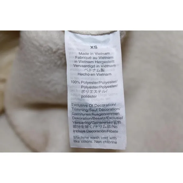 Womens Madewell Polartec Fleece Popover Jacket Antique Cream Sherpa K1507 Sz XS - Image 5