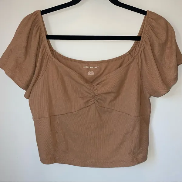 American Eagle Outfitters Brown Ribbed Top - Image 2
