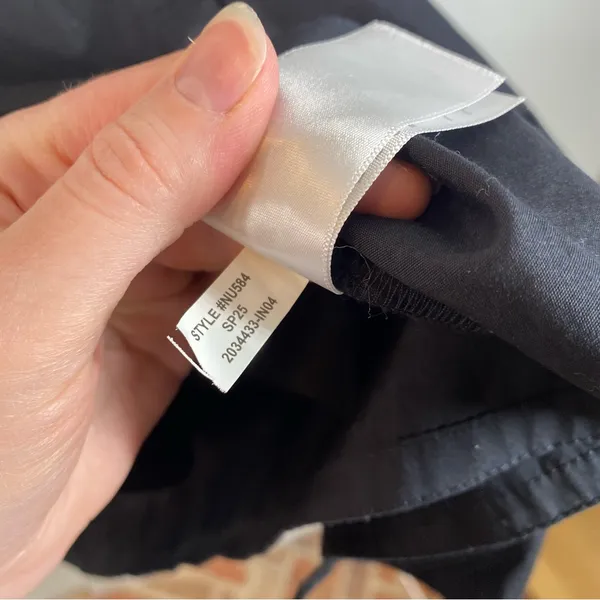 Madewell‎ Black Flutter Sleeve Button-Front Mini Dress in Poplin Size small nwt - Image 5
