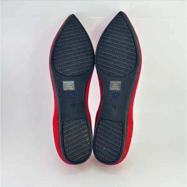 Rothy's The Point Red Knit Pointed Toe Ballet Flats Women's 10 Comfort Slip-On - Image 13
