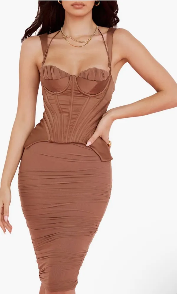 Talya Corset Midi Dress size XS - Image 2