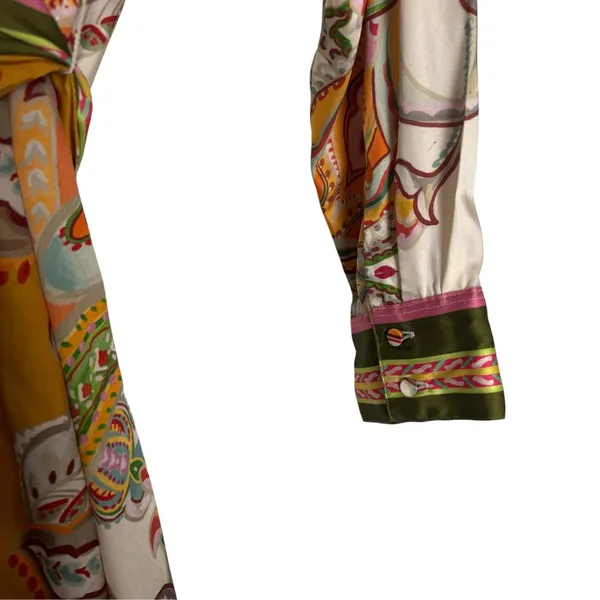 Antonio Melani Roxanne Baroque Paisley Belted Long Sleeve Midi Shirt Dress 2 - Image 10