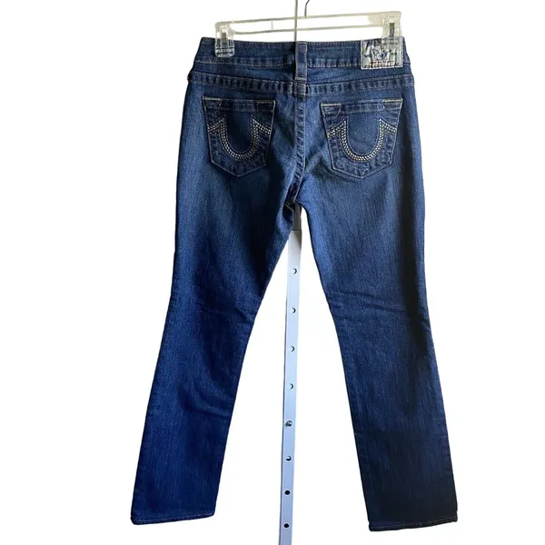 True Religion Womens Jeans Blue‎ Tag Size 27 Low Rise Straight Denim - Image 9